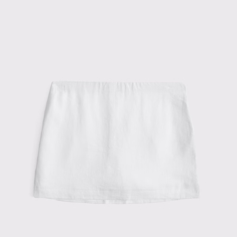 Elegant White Linen Women's Skort